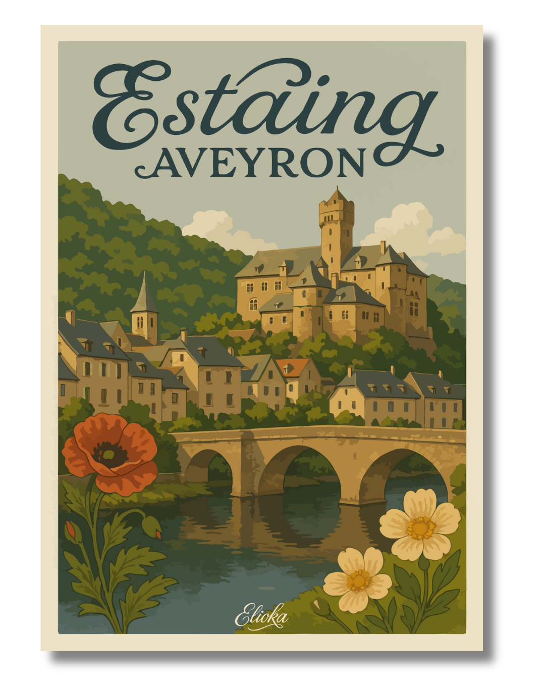 Affiche "Estaing" Aveyron