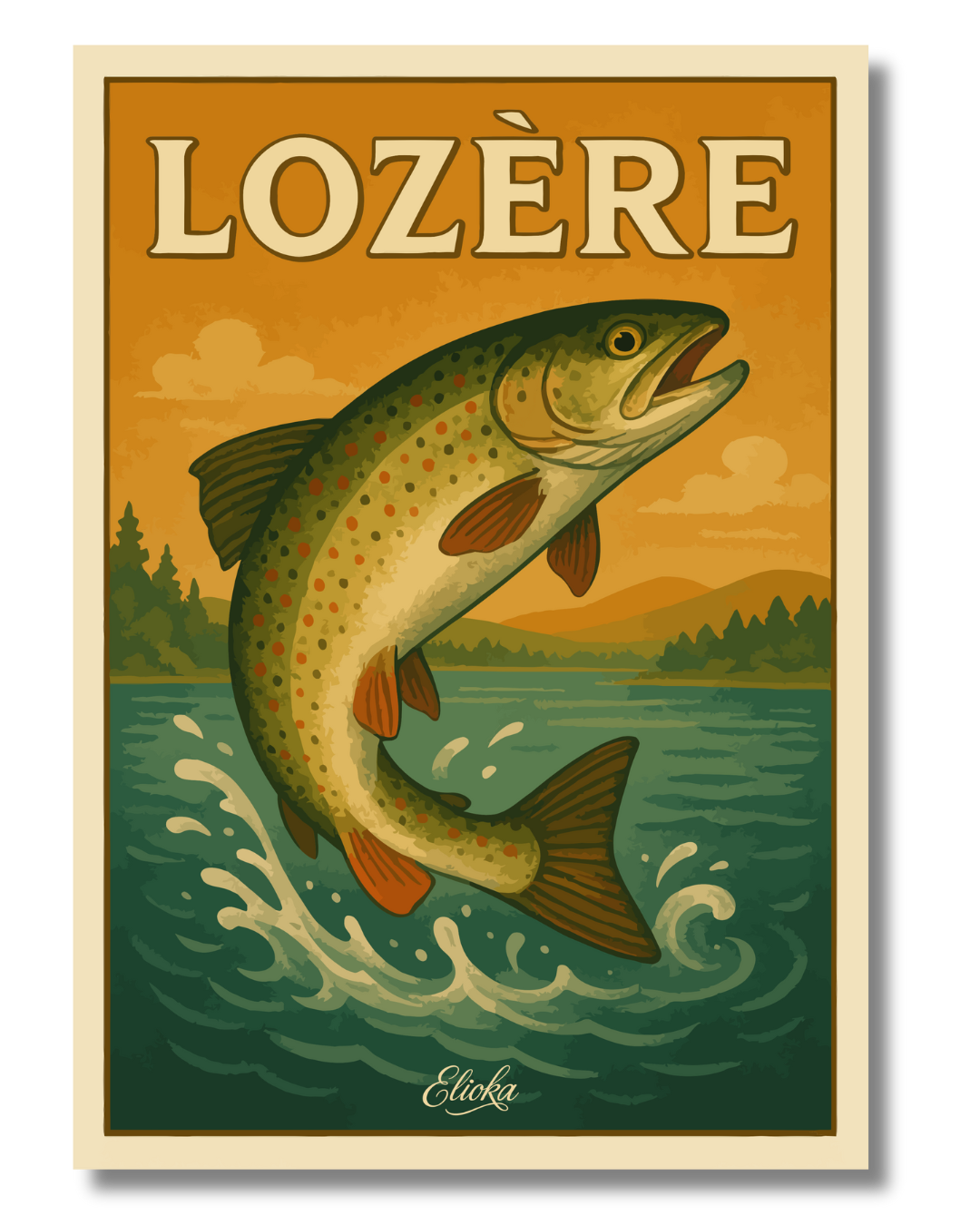 Affiche "La Truite" Lozère