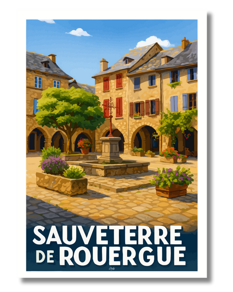 Affiche "Sauveterre de Rouergue"