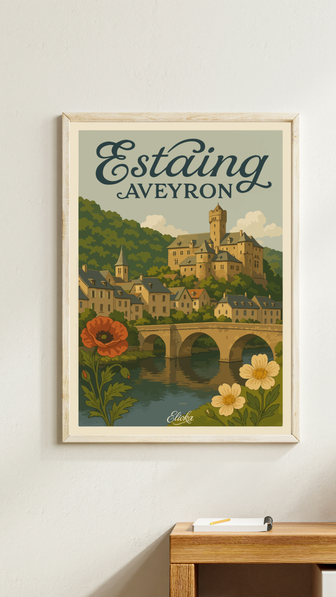 Affiche "Estaing" Aveyron