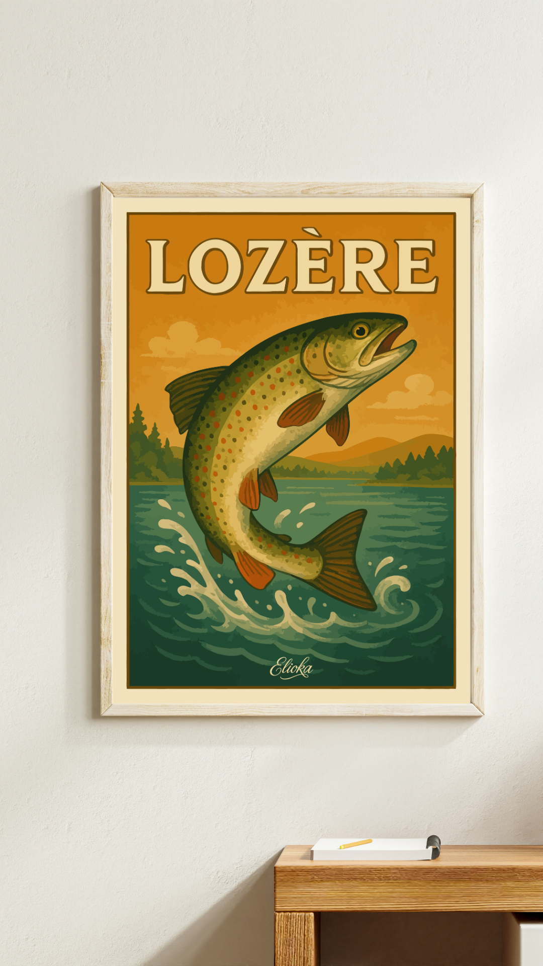 Affiche "La Truite" Lozère