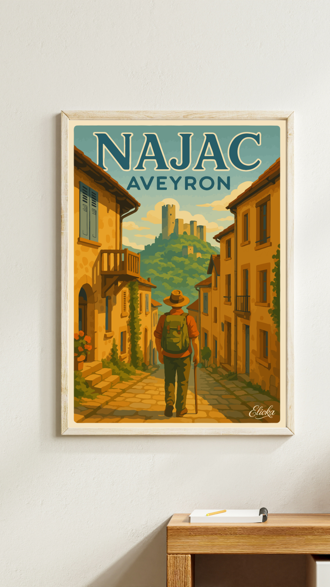 Affiche "Najac" Aveyron