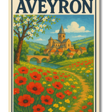 Affiche Aveyron au printemps