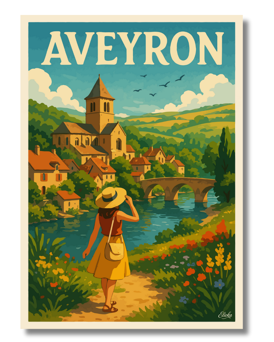 Affiche Aveyron en été