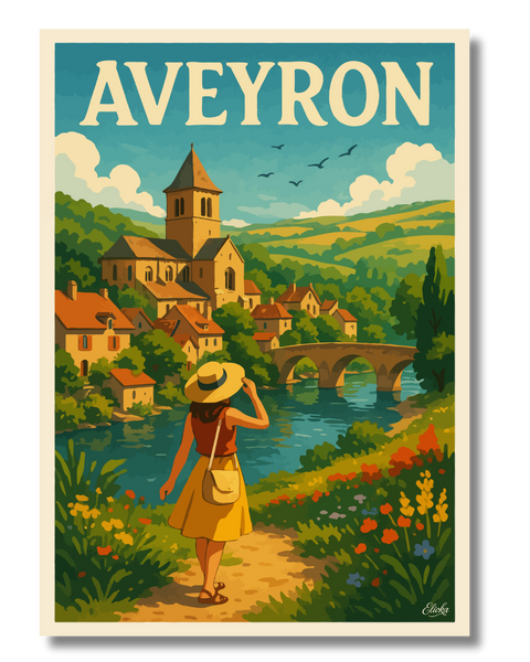 Affiche Aveyron en été