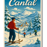 Affiche Cantal en hiver