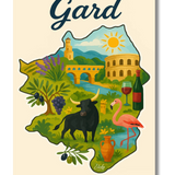 Affiche Carte du Gard