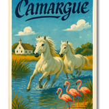 Affiche Chevaux de Camargue