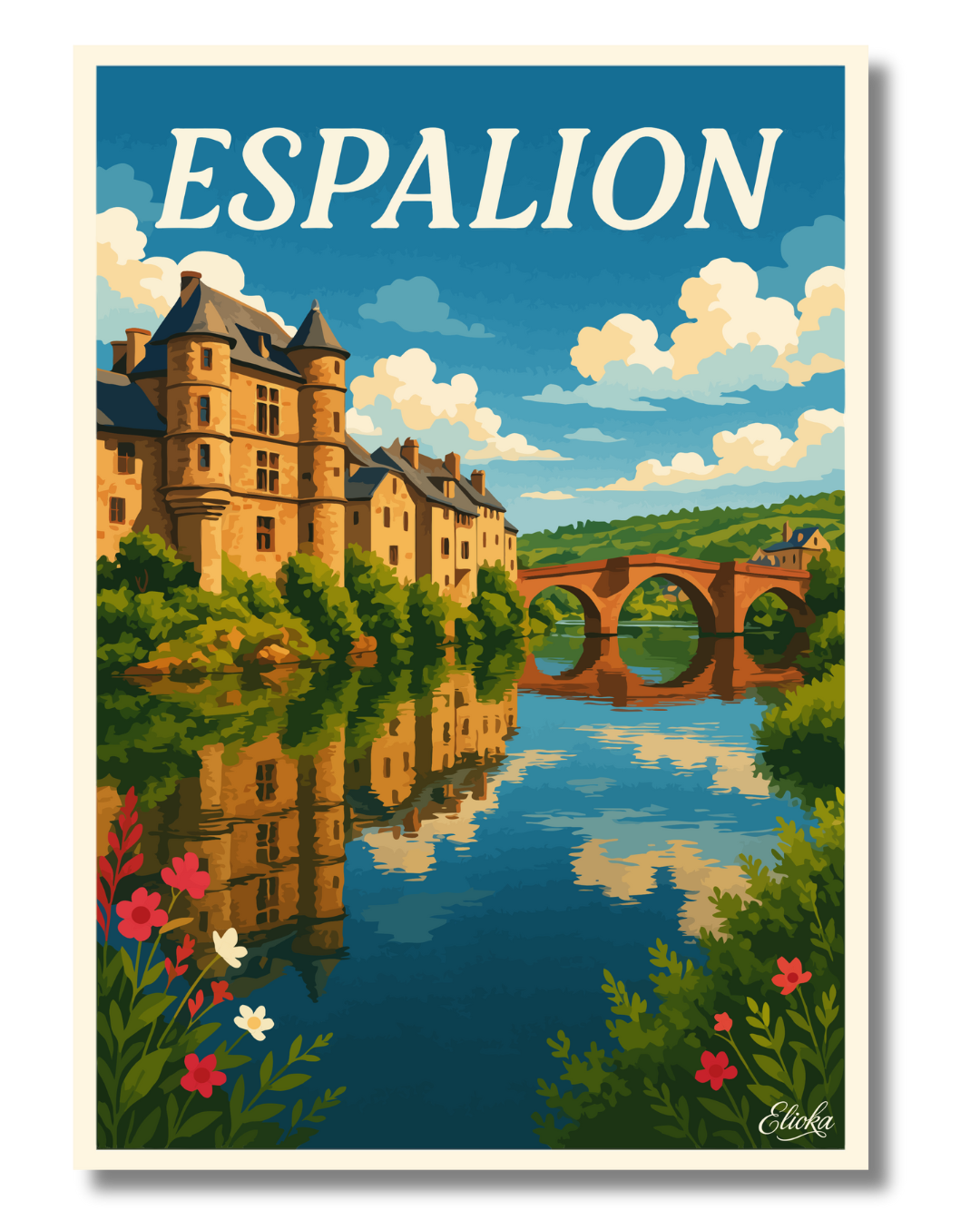 Affiche "Espalion" Aveyron