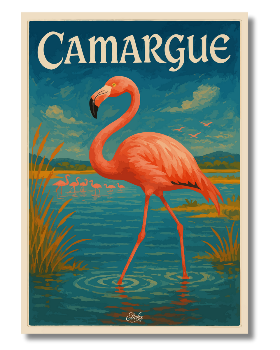 Affiche Flamant Rose Camargue