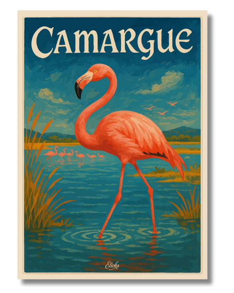 Affiche Flamant Rose Camargue