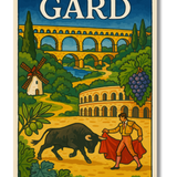 Affiche Gard Vintage