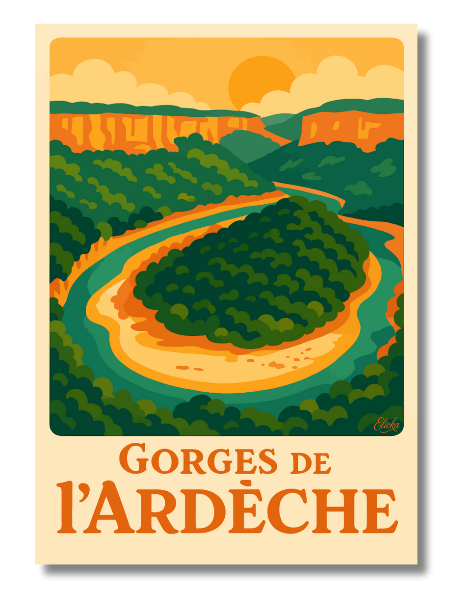 Affiche Gorges de l'Ardèche
