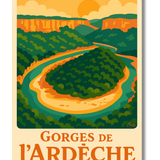 Affiche Gorges de l'Ardèche