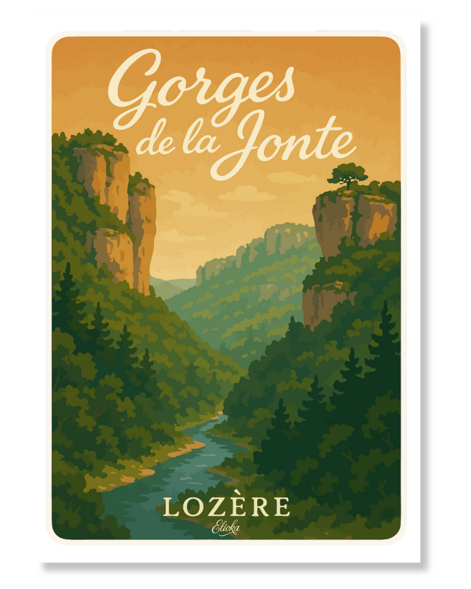 Affiche "Gorges de la Jonte" Lozère