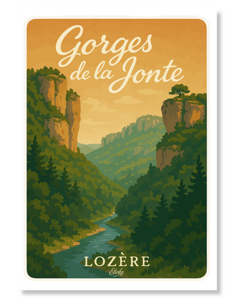 Affiche "Gorges de la Jonte" Lozère