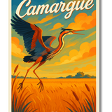 Affiche Héron de Camargue