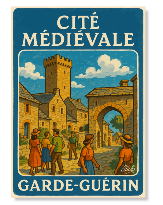 Affiche “La Cité Médiévale de Garde-Guérin” Lozère