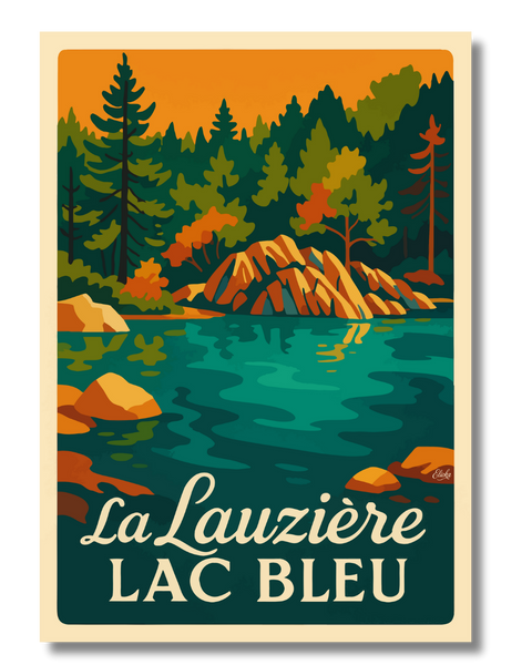 Affiche La Lauzière Lac Bleu