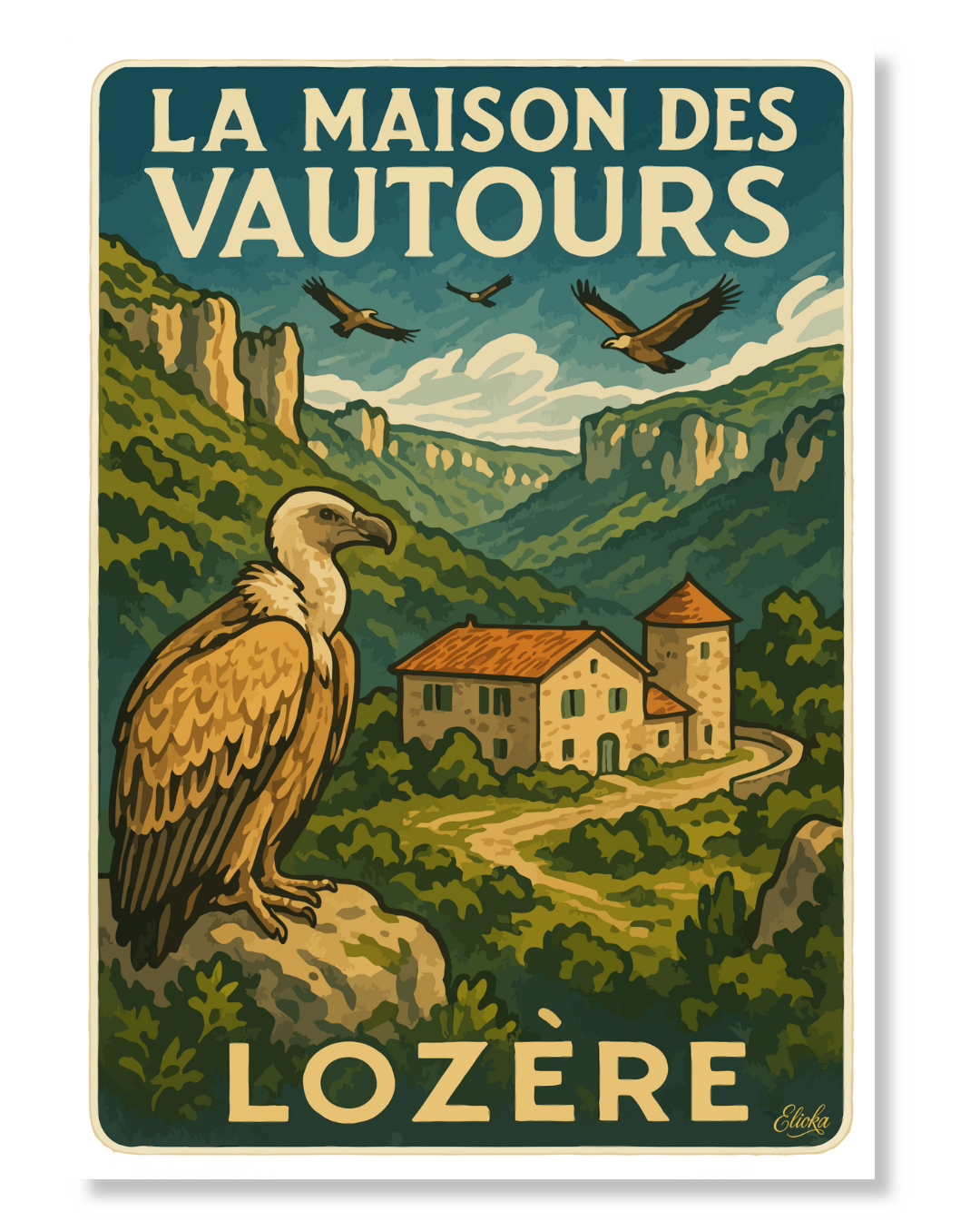 Affiche "La Maison des Vautours" – Lozère