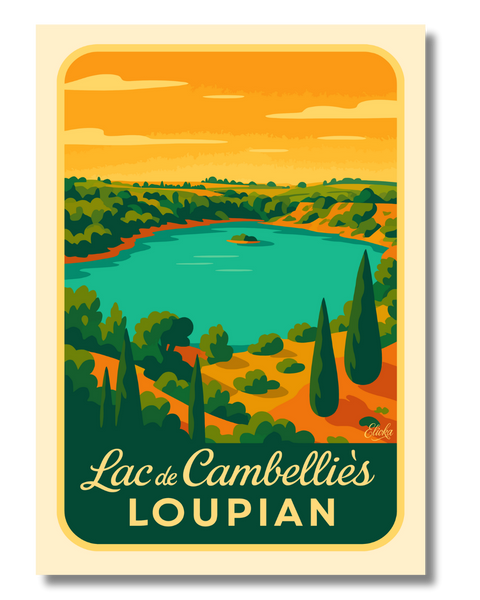 Affiche Lac de Cambelliès Loupian