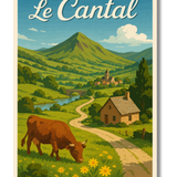 Affiche Le Cantal Printemps