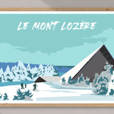 Affiche Le Mont Lozère Vintage