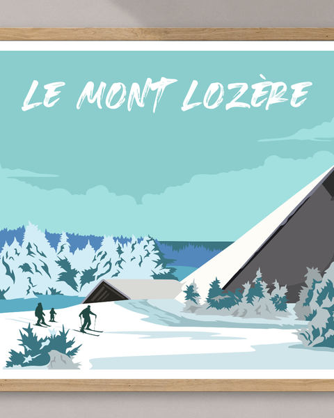 Affiche Le Mont Lozère Vintage
