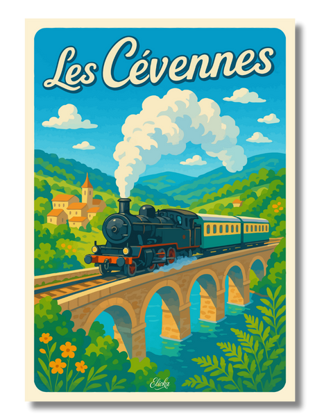 Affiche Le Train à Vapeur Cévennes