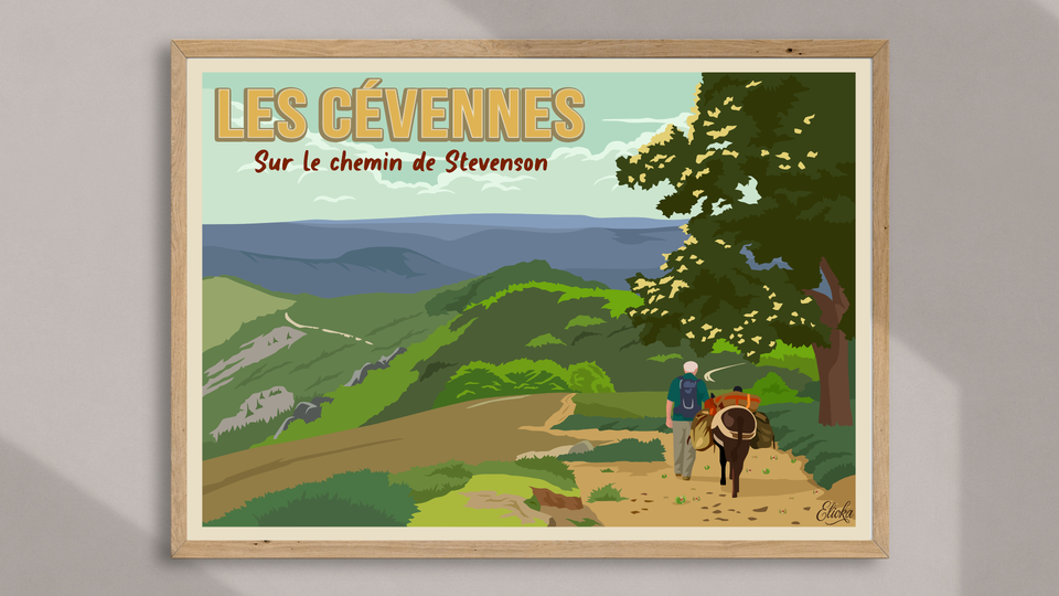 Affiche Les Cévennes Vintage