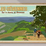 Affiche Les Cévennes Vintage