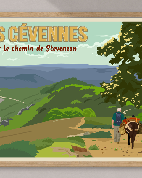 Affiche Les Cévennes Vintage