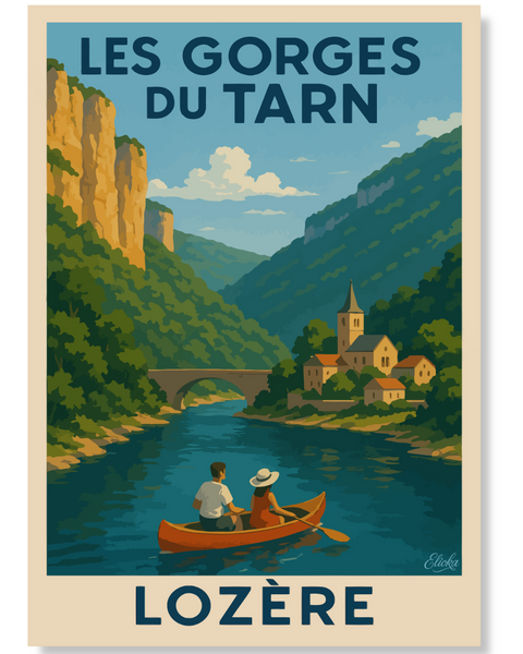 Affiche Les Gorges du Tarn Lozere