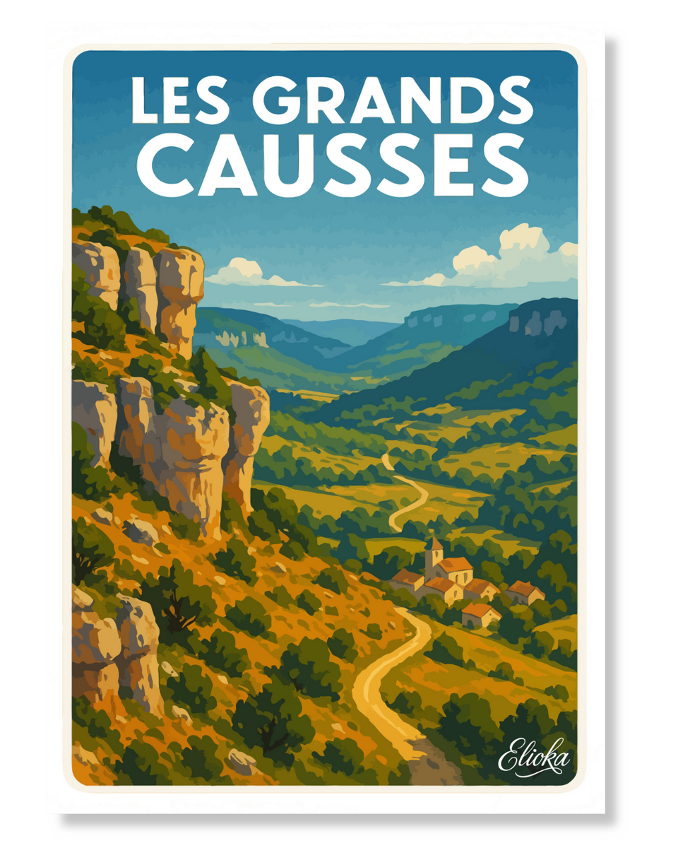 Affiche "Les Grands Causses''