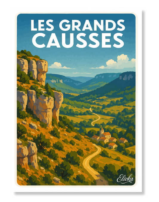 Affiche "Les Grands Causses''