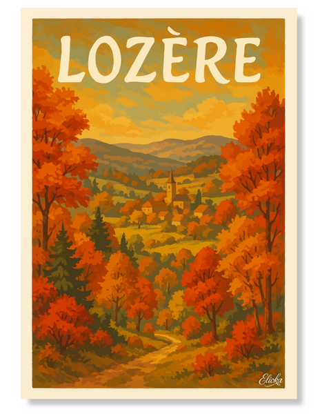 Affiche Lozère en automne