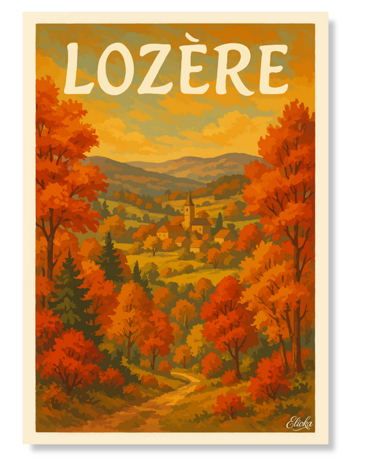 Affiche Lozère en automne