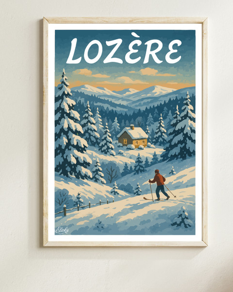 Affiche Lozere en hiver