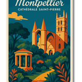 Affiche Montpellier Cathédrale Saint-Pierre