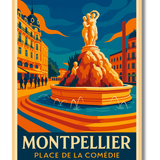 Affiche Montpellier Place de la Comédie
