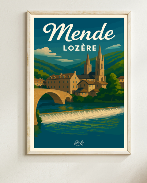 Affiche "Mende" Lozère