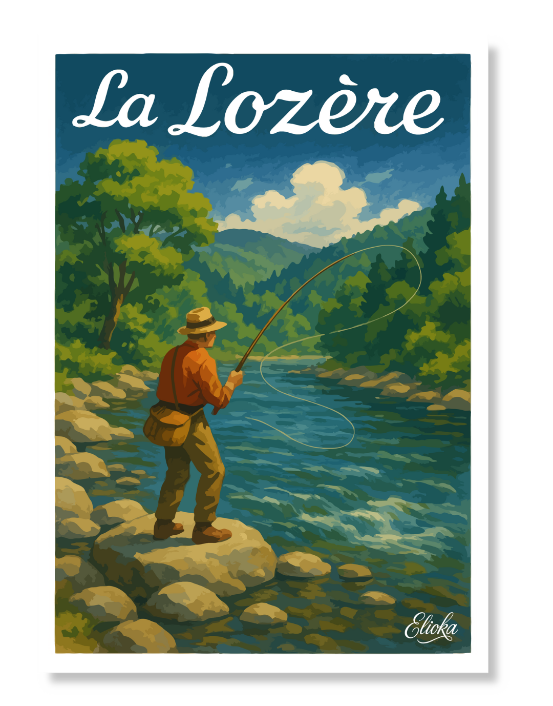 Affiche “Pêcheur en Lozère”
