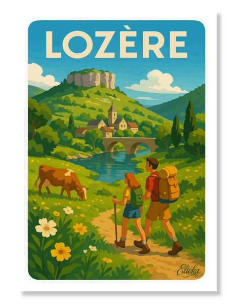 Affiche "Randonnée dans la vallée Lozérienne"