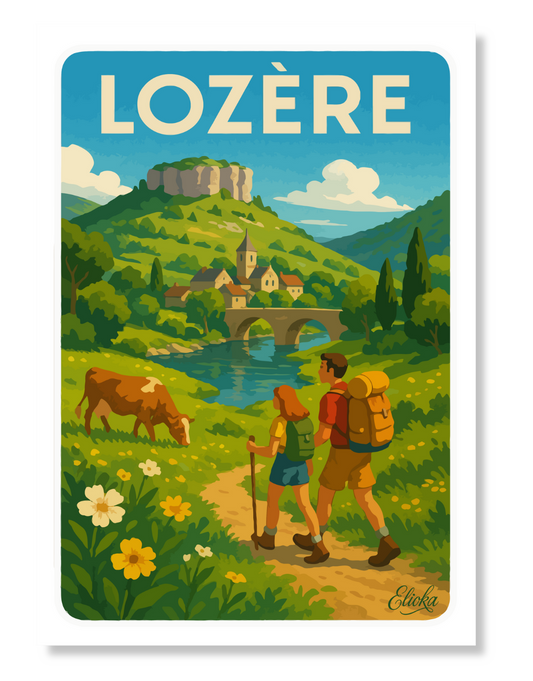 Affiche "Randonnée dans la vallée Lozérienne"