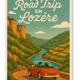 Affiche Road Trip en Lozere