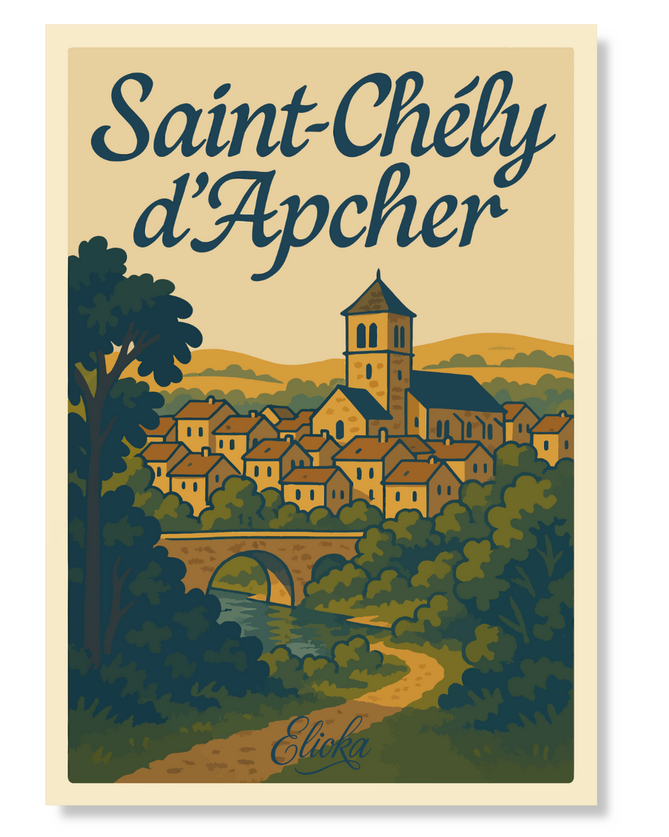 Affiche ''Saint Chély d'Apcher'' Lozère
