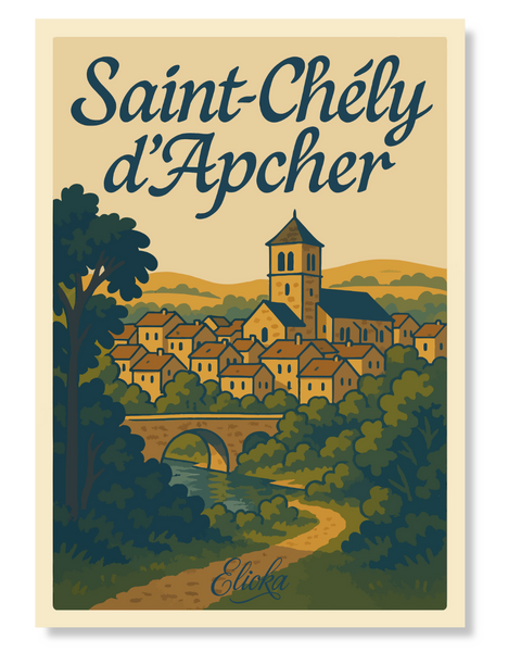 Affiche ''Saint Chély d'Apcher'' Lozère