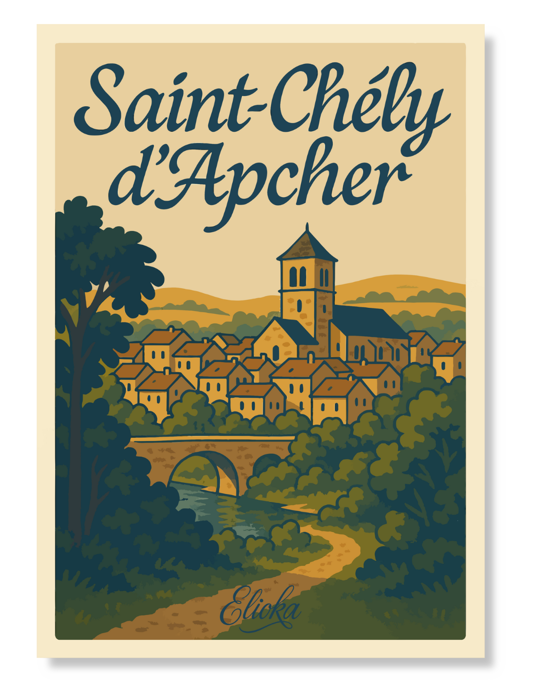 Affiche ''Saint Chély d'Apcher'' Lozère