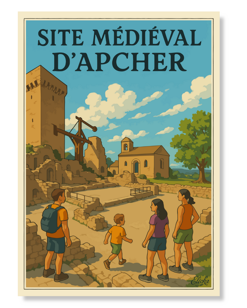 Affiche "Site Médiéval d’Apcher" Lozère