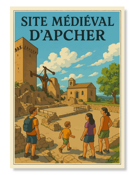 Affiche "Site Médiéval d’Apcher" Lozère